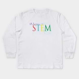 Women in STEM with Golden Ratio Kids Long Sleeve T-Shirt